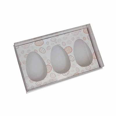 Caixa ovo de colher 50g x 3 - branco temática