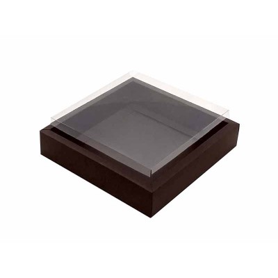 Caixa 9 macarons deitados - Borda Marrom Marrocos - café