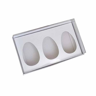 Caixa ovo de colher 50g x 3 - branco