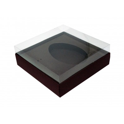 Caixa ovo de colher 250g - marrom-café