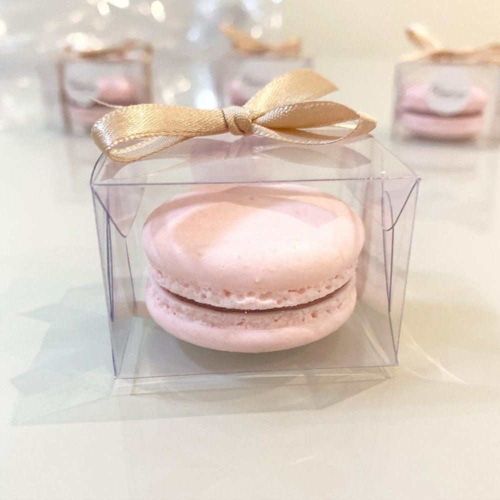 Caixa 1 macaron transparente