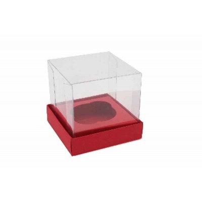Caixa Mini Cupcake - Vermelho Escuro