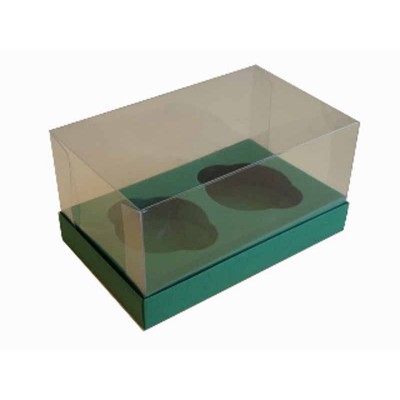 Caixa 2 Cupcakes - Verde Escuro - Brasil