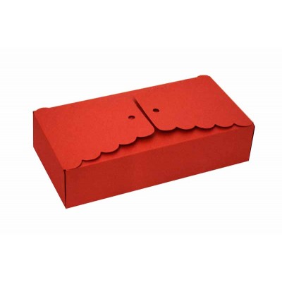 Caixa Babados - Vermelho- 17x8x4 cm